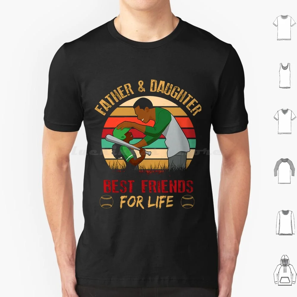 Father And Daughter Best Friends For Life Softball Lovers Retro Mens T Shirt Cotton Men Women DIY Print Dad And Daughter Father