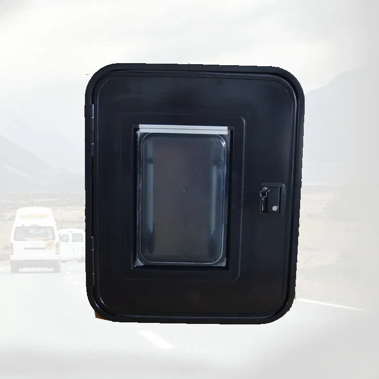 

Самая практичная водонепроницаемая 620x1000 мм полностью черная разделительная дверь прицепа для автофургона с выдвижным окном, разделительная дверь для автофургона