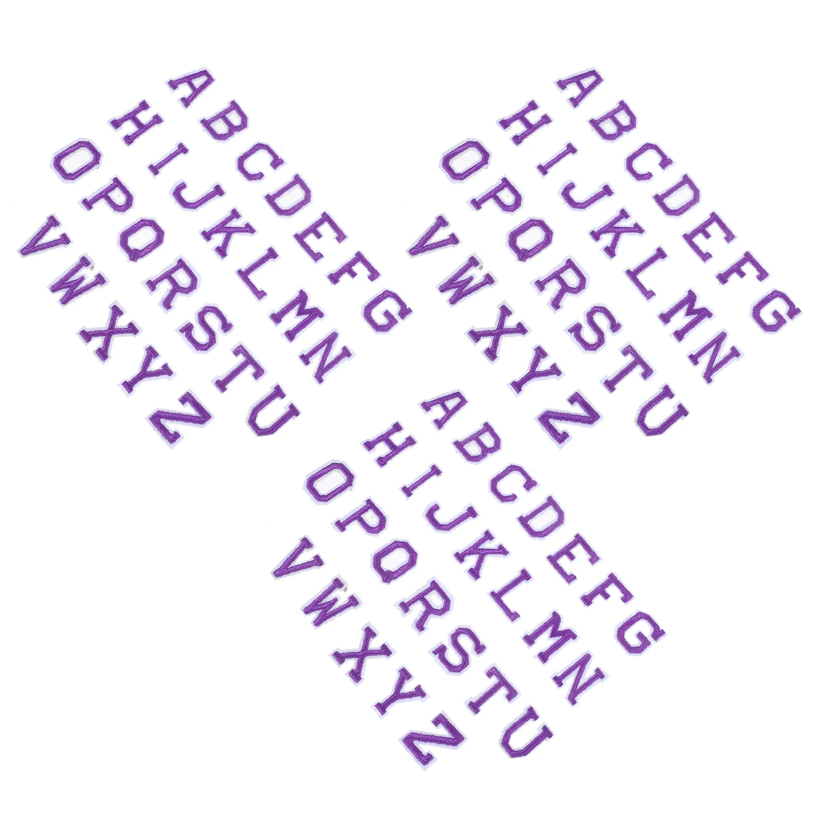 

3 set 3 Sets Felt Letters Alphabet A- On Patches Sew On Applique For Clothes Hats Bags Jeans Kids Learning Purple Small 3D