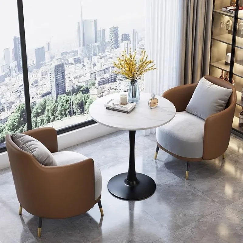 

Internet celebrity leisure reception office sofa coffee table combination negotiation small round table