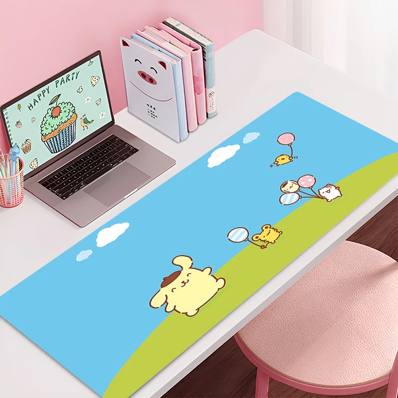 Mouse pad Pom Pom Purin large Gaming Desk Mat Computer Keyboard desk pad Mats Mousepad Pad table mat Home Decor Sanrio Kawaii