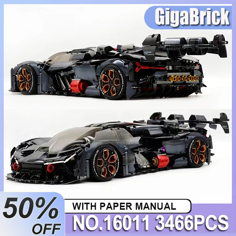 

Металлик GULY 10611 MOC, черный, высокотехнологичный, скоростной спортивный Vechiel, строительные блоки 1:8, черновато-зеленый, кирпичи, игрушки-головоломки, рождественский подарок