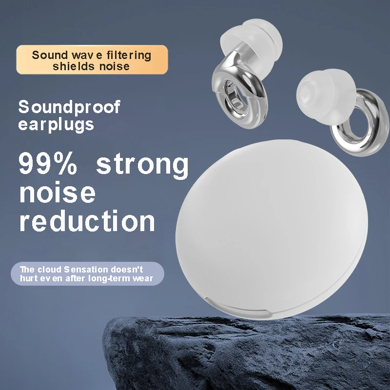 Silicone Ring-Shaped Electroplated Noise-Canceling Earplugs Sound-isolating And Sound-reducing Sleep Earplugs For Sleep