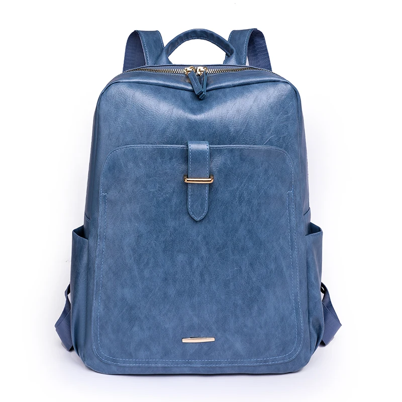 Women's Large Capacity Waterproof Backpack Korean Style Commuter Bag High Aesthetic Value Cross-Border Back Bolsa Mochilas