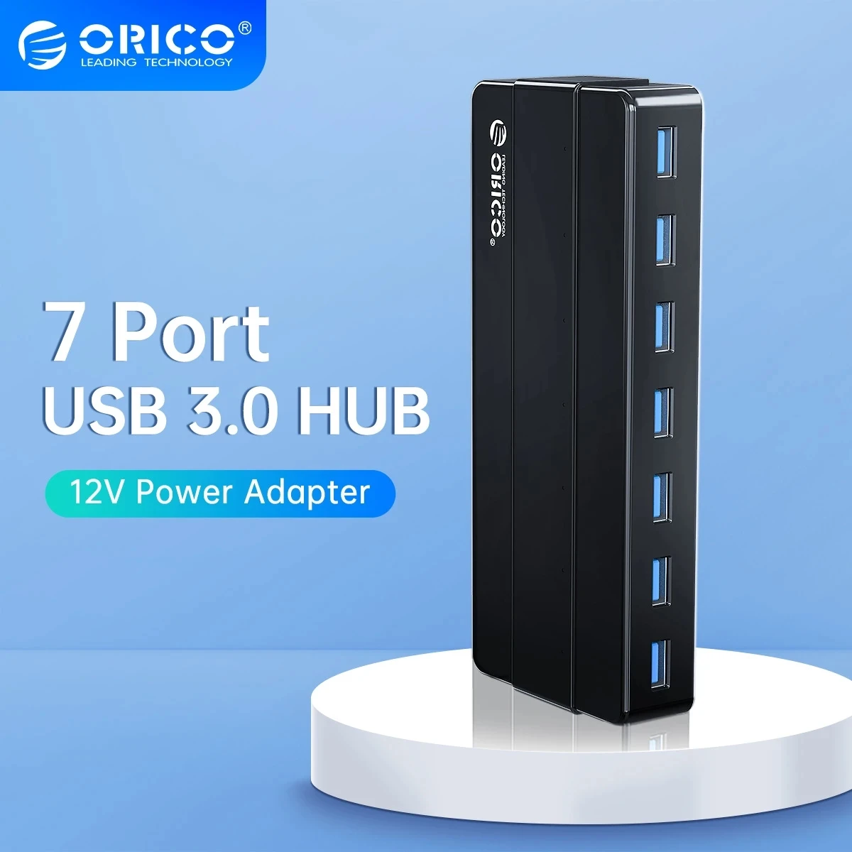 ORICO 4 7 Port USB 3.0 HUB with 12V Power Adapter USB Splitter OTG Adapter For Desktop Laptop PC Computer Accessories SuperSpeed