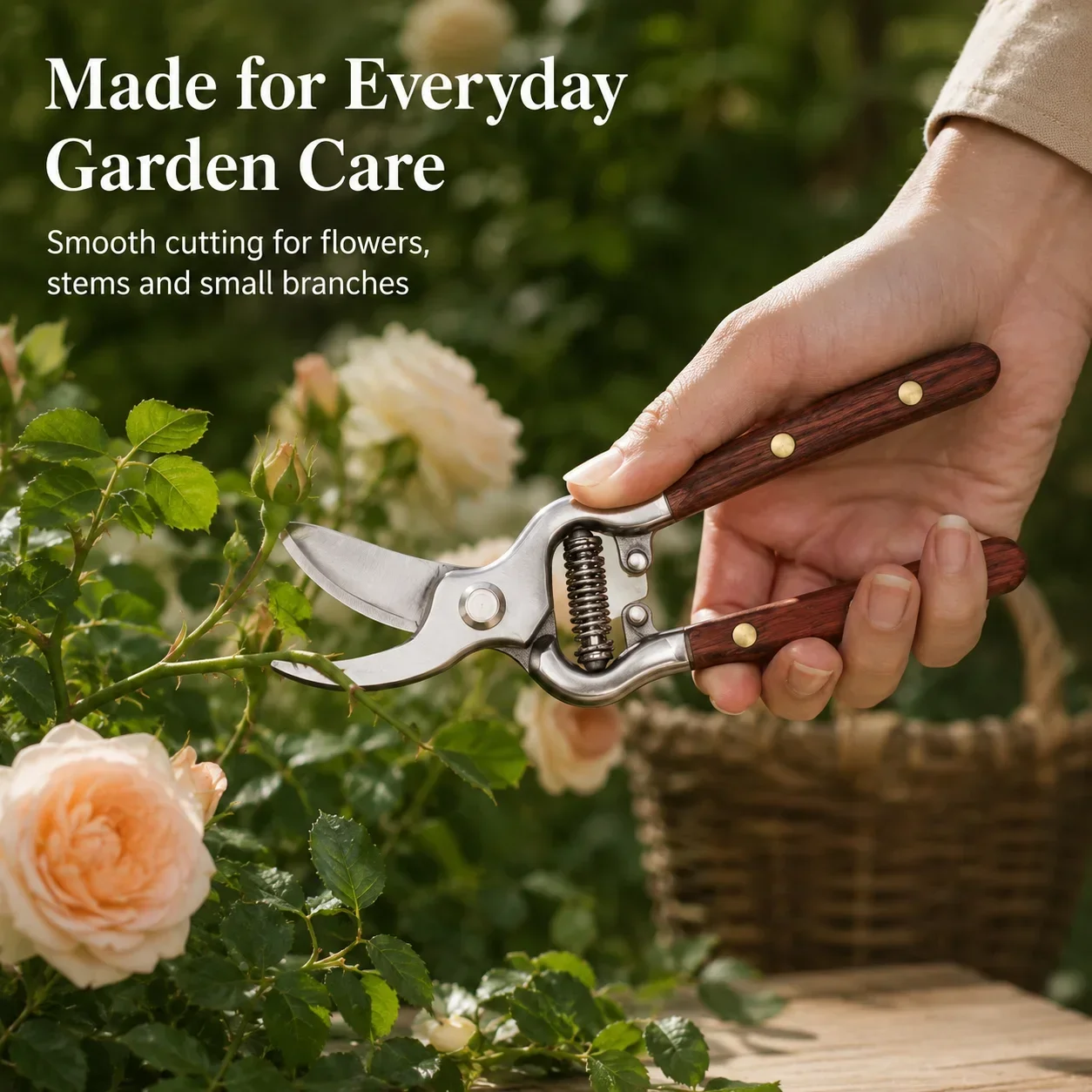 Heavy Duty Stainless Steel Pruning Scissors, Tree Branch Cutting Shears, Outdoor Fruit Tree Pruning Tool for Gardeners