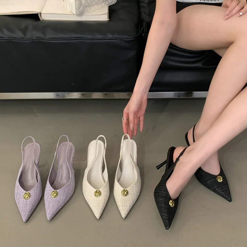 Sandalias de punta cerrada, zapatos cómodos para mujer, traje de