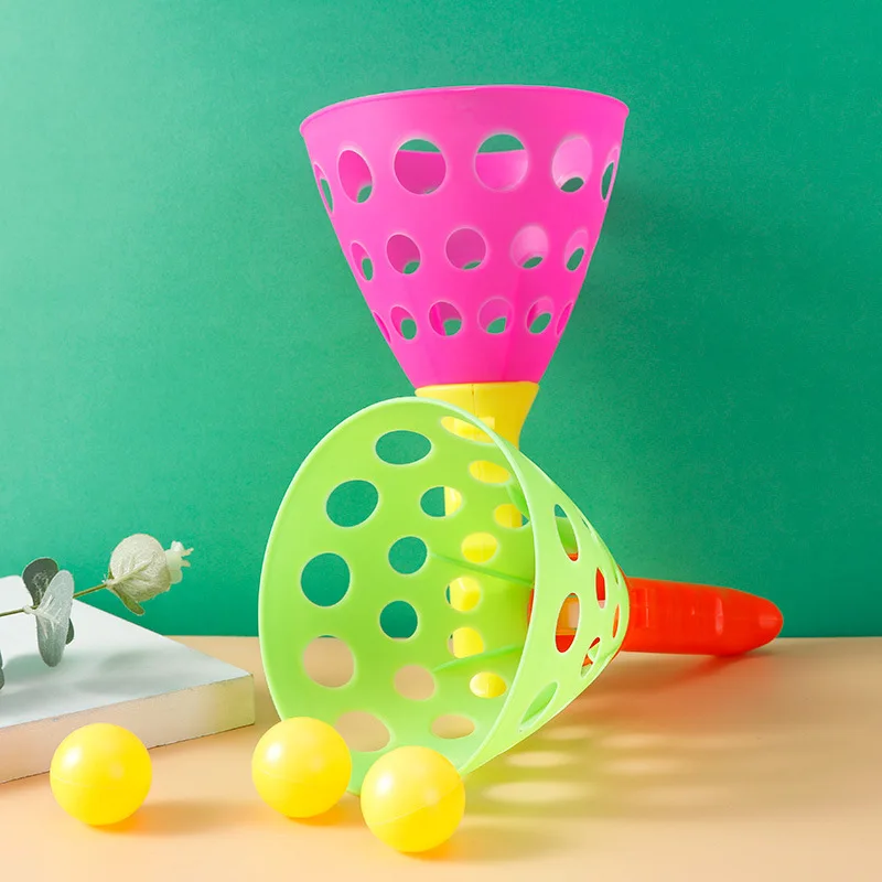 Una coppia doppia palla catapulta bambini Toss and Catch genitore-figlio giocattoli divertenti interattivi all'aperto giocattoli educativi per l'asilo