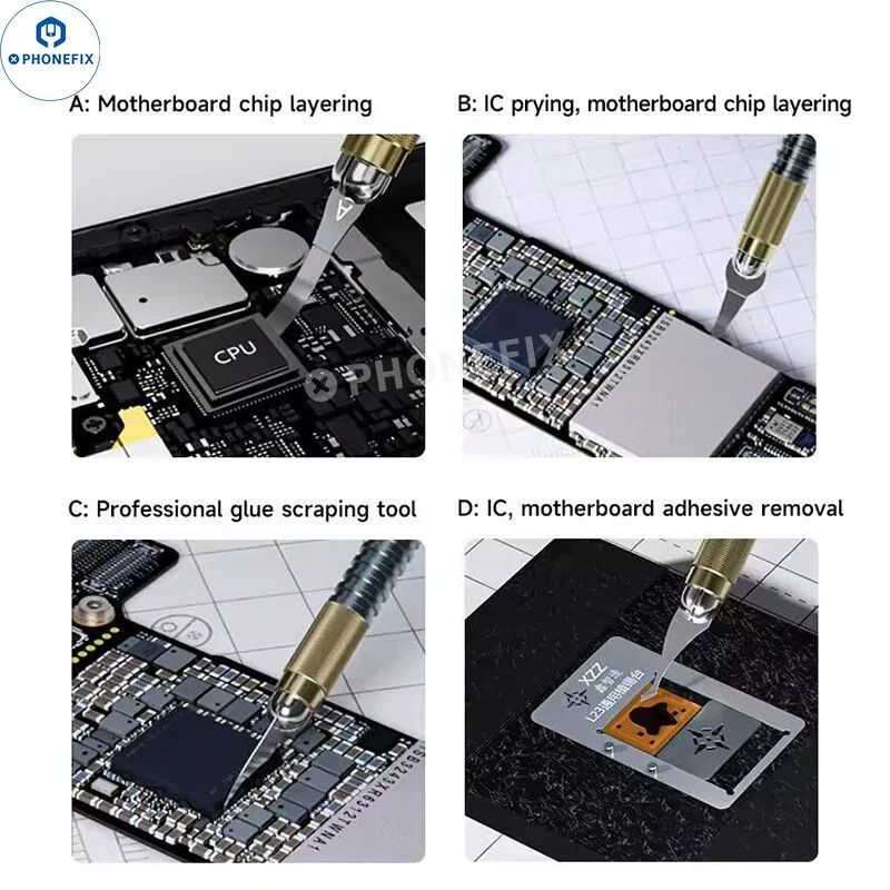 XZZ Sharp Blade D004 Multi-function Adhesive Remover Knife Professional Glue Scrap Tools For Motherboard Chip Layering Pry Tools