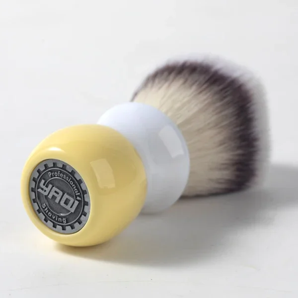 YAQI Naicha (Milk tea) Synthetic Hair Men Shaving Brush High-Quality Synthetic Hair And Resin Handle Provide Comfortable Shaving