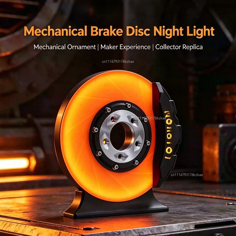Rotatable Ceramic Brake System Model Realistic Auto Brake Disc Replica Premium Collectible for Automotive Enthusiasts and Deskto