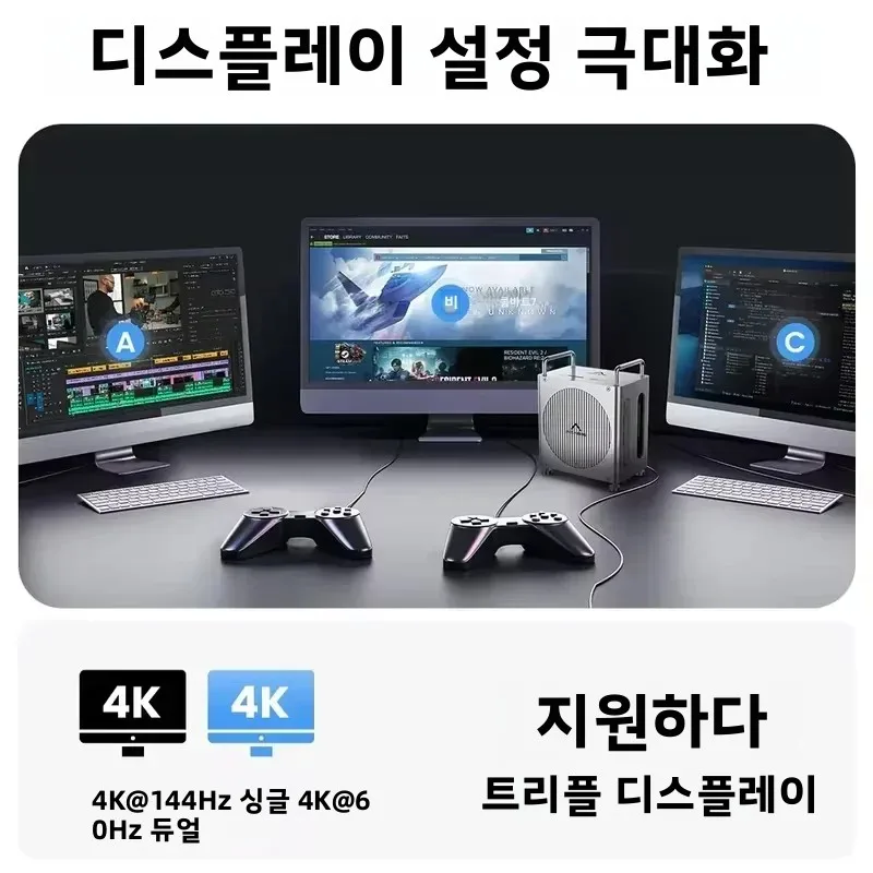 Acasis USB-C 40Gbps 도킹 스테이션 및 듀얼 베이 M.2 NVME 슬롯 16TB DP 144HZ TF/SD 4.0 PD 30W Mac Mini M…