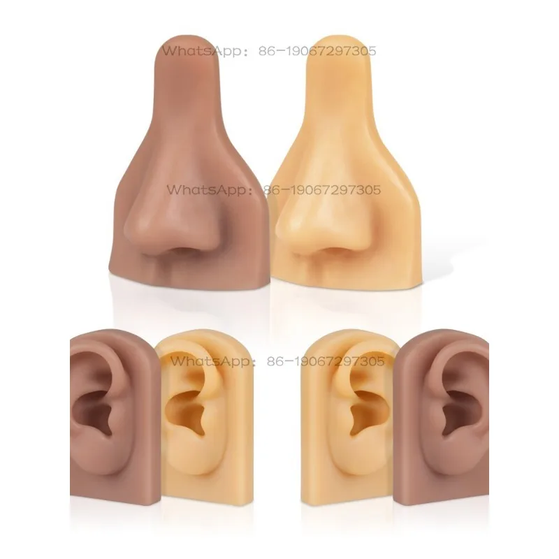 2PCS  Ear Model Soft Silicone False  Simulation Human  Model  Picking Tools Practice Silicone Simulation Ear