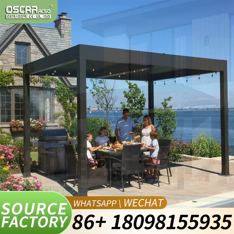 Louvered Roof Aluminium Pergola Kits Grape Pergola Sets for Garden Patio Balcony pergola