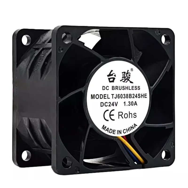 

New Cooler Fan for TJ6038B24SHE 6038 DC24V 1.30A 6CM Inverter Cooling Fan 60 * 60 * 38MM