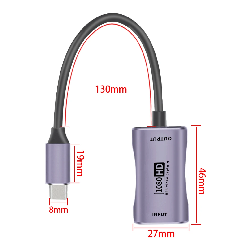 للهاتف اللوحي العارض كاميرا الفيديو MINI إلى HDMI متوافق كابل محول 4K بطاقة التقاط الفيديو لكاميرا Vlog Filmmaker DSLR