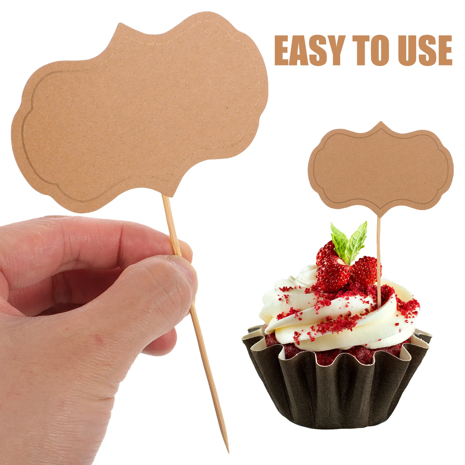 

24Pcs Cheese Label Picks Food Tags Writable Board Signs for Party Buffet Cake Decoration Cupcake Toppers Charcuterie Accessories