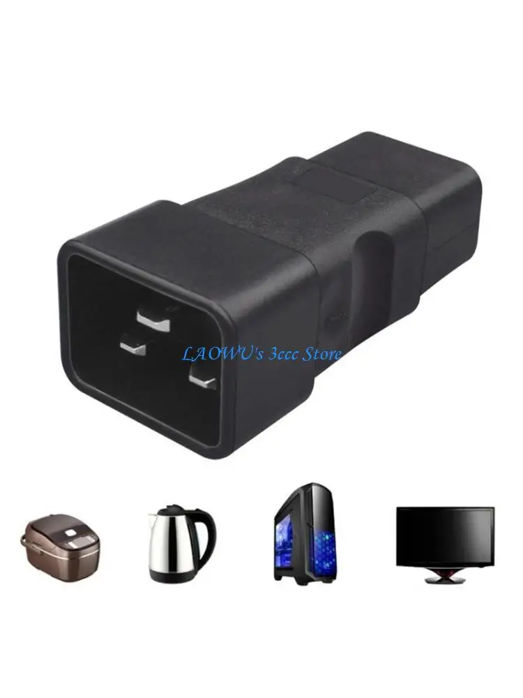 

Y8AD Industrial 16A Power Supply Adapter, IEC320 C20 3pin Male to C19 Female Converter Plug for Electronics