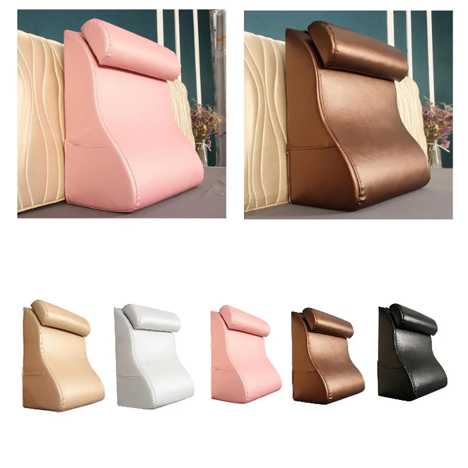 

Headboard Wedge Pillow Modern Bed Sitting up Cushion for Home Sofa Reading