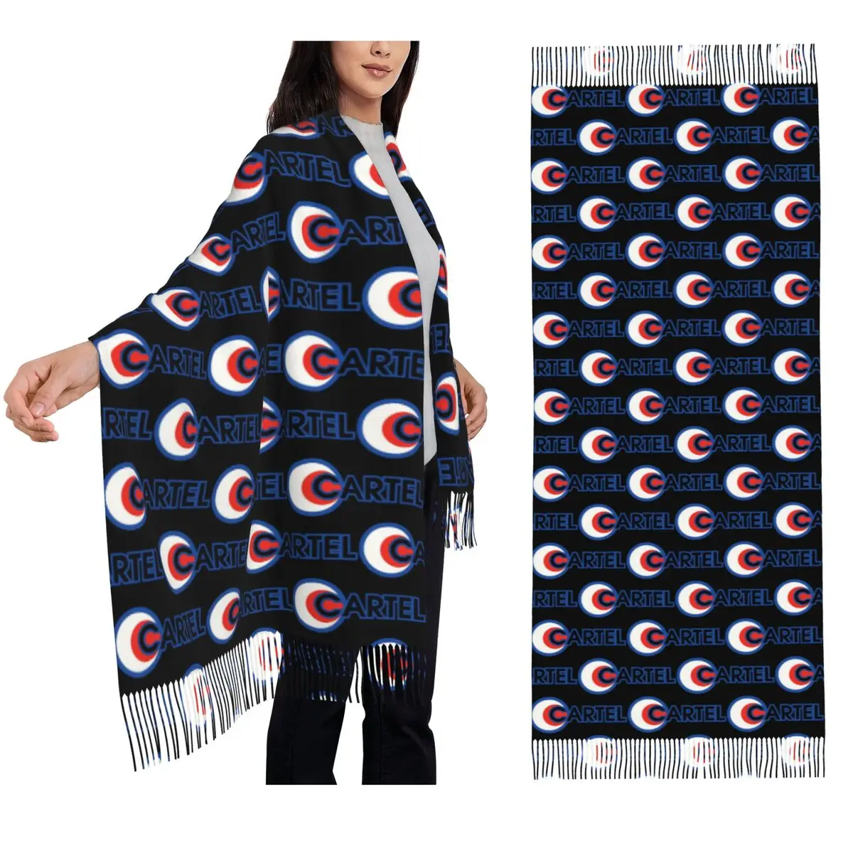 

Картонный шарф, шарфы с кисточками для женщин, мягкие теплые шали и накидки, большая осенне-зимняя шаль