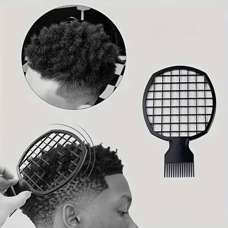 1Pc Premium African Twist Hair Comb With Grid Mesh Design, Durable ABS Plastic Handle And Teeth