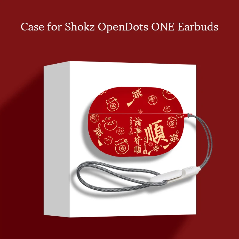 Schutzhülle für Shokz OpenDots ONE Clip-Ohrhörer mit Handschlaufe, stoßfest, weich, schlank, TPU, Schutzzubehör, Kopfhörer