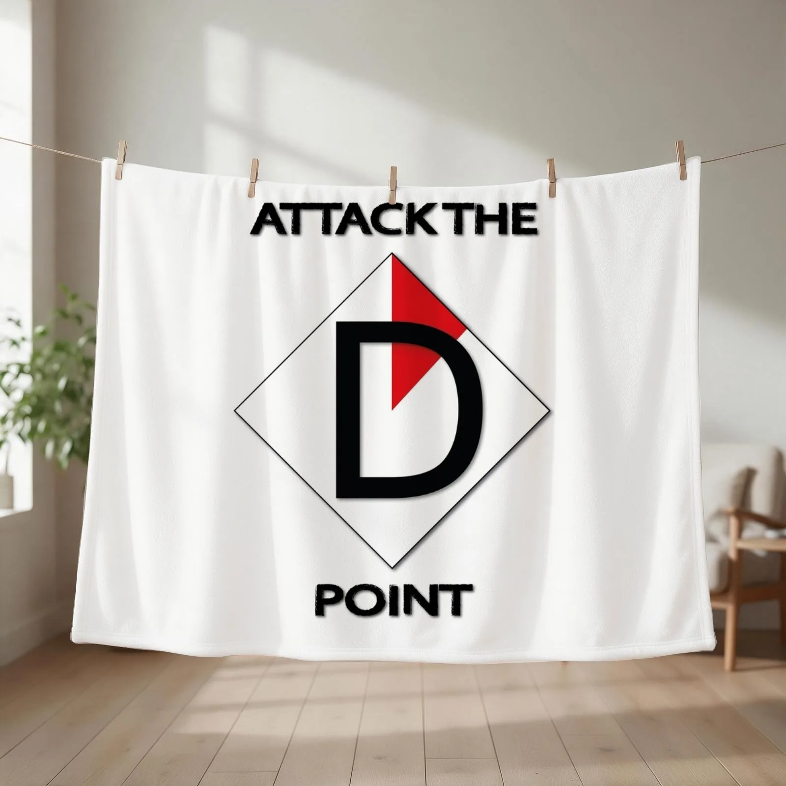 ATTACK THE D POINT! Throw Blanket Hairy Blankets For Sofas Decoratives Multi-Purpose Blankets
