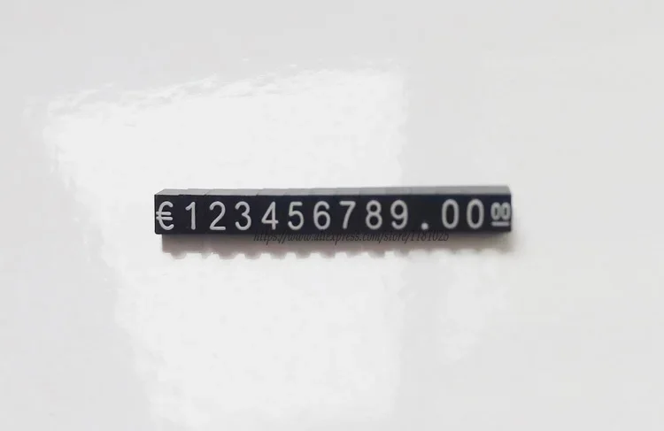 10pcs/lot Acrylic Euro Price Tag Euro Combination Pricing Tags Jewelry Store Accessories Price Showing Lable