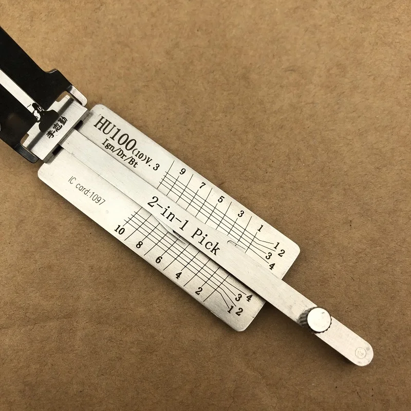 Original HU100-10 Lishi 2-in-1 For New GM Buick Chevrolet Cadillac Decoder Locksmiths tool