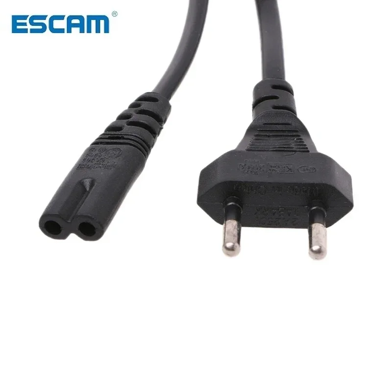 1pc 0.6M 2ft High Quality Wire Conductor Power Cord For Desktop Laptop Prong Pin AC EU Power Cable