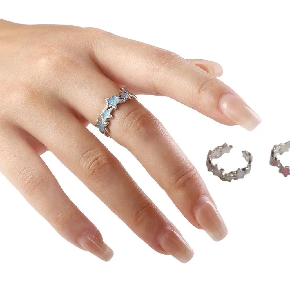 Creative Geometric Irregular Star Ring Jewelry Accessories Alloy Y2K Open Ring Minority Design Korean Style Finger Buckle Gift