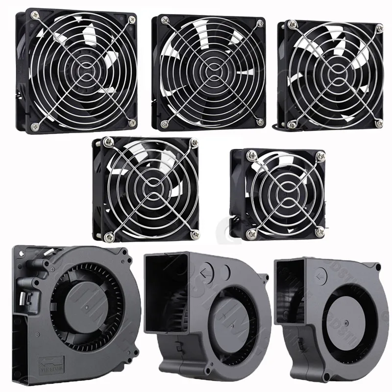 Gdstime EC 120mm 80mm Wentylator bezszczotkowy 230V Chłodzenie CPU AC 110V 120V 220V 240V Kulkowy wentylator osiowy do obudowy komputera i drukarki 3D — zdjęcie produktu 2