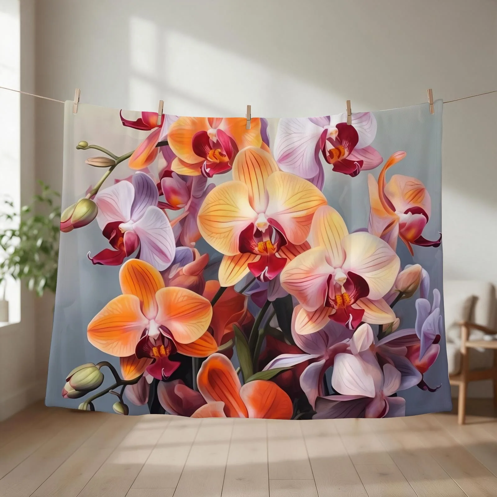Flowers Bouquet #44 Throw Blanket couch cozy soft plush fuzzy picnic outdoor blanket