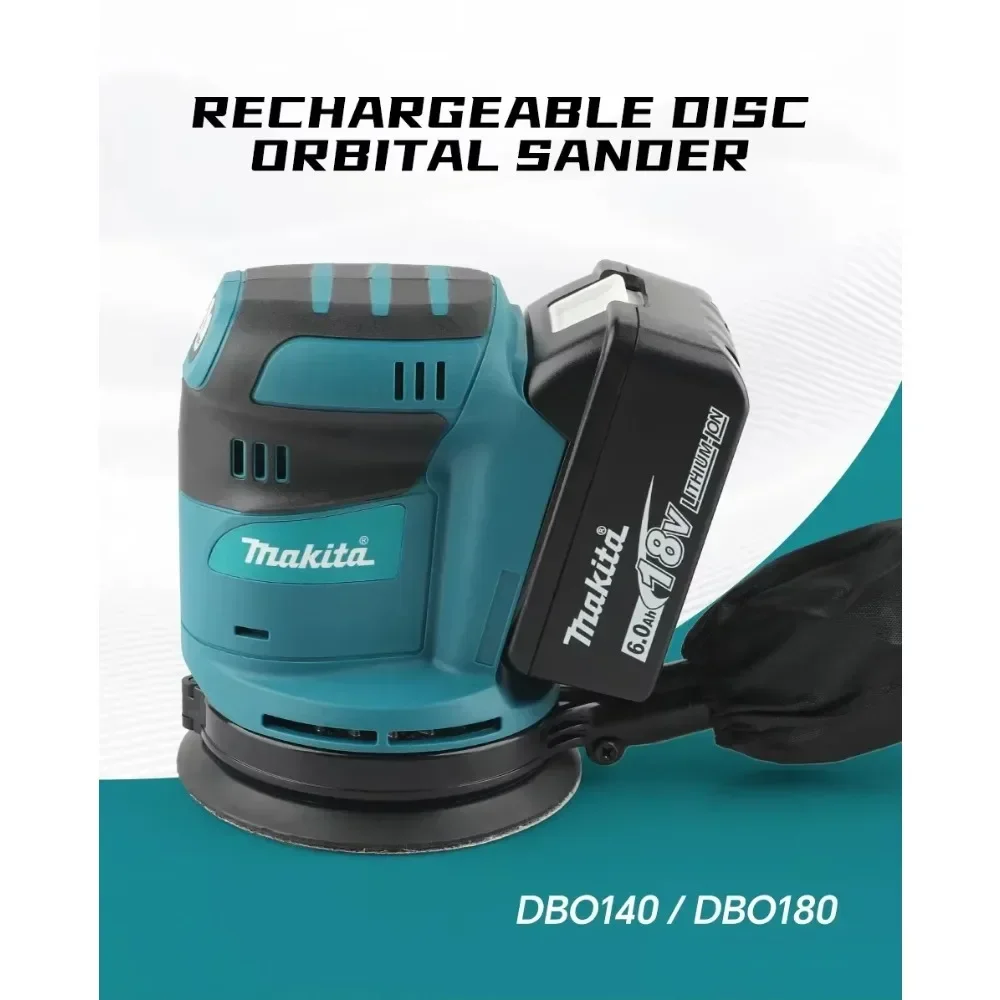 Makita DBO180Z 18V Brushless Cordless Random Orbital Sander Efficient Wood Putty Polishing DIY Professional Power Tool Bare Unit - view 6