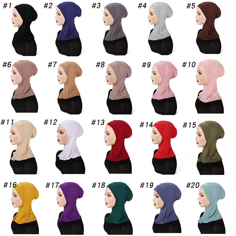 Hijabs Inner Hat Underscarf For Women Muslim Scarf Longer Islam Headwrap Inner Cap Islamic Underscarf Hijabs Veil Soft Turbans