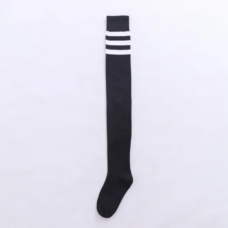 Cosplay Striped Knee-high Sports Socks Uniform Velvet Over-the-knee Stockings Women\'s Slimming Thigh Silk Sunscreen Golf Socks