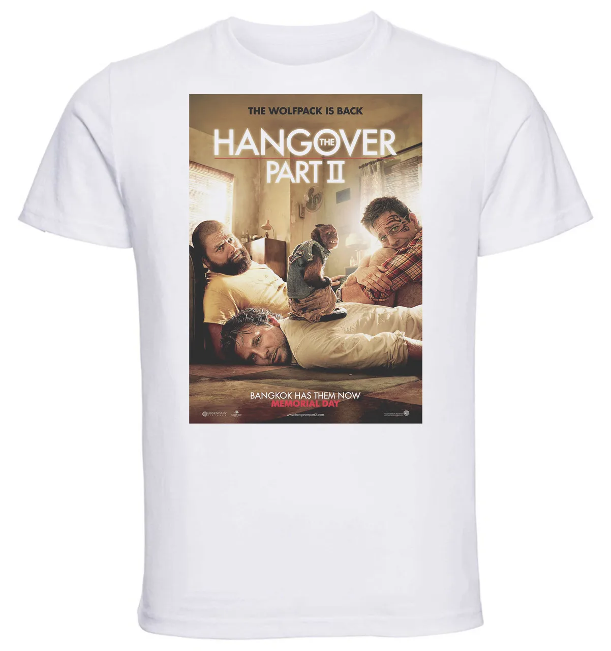 T-shirt Unisex - White - Playbill Film - The Hangover 2