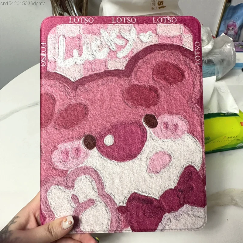 Imagem -02 - Disney Lotus Rotação Ipad Case Kawaii Anime Novo Ipad Pro 11 10.9 Capa Bonito Computador Tablet Acrílico 9.7 Pro 11 2023