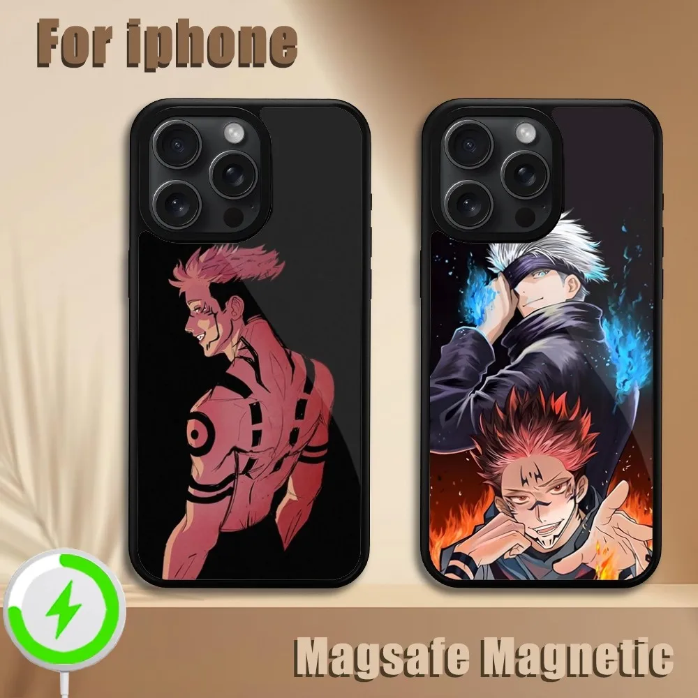 BiliBili Anime Jujutsu Kaisen Phone Case For iPhone 11 12 13 14 15 Plus Pro Max Magsafe Magnetic Wireless Charging Cover