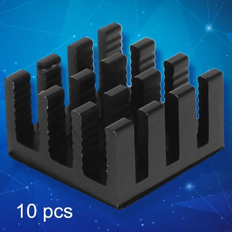 

P0UE 10PCS 14x14x8mm Aluminum Chipset Heatsink Radiator Heat Sink Cooling Fin with for 3M Tape for CPU LED Power Active Compo