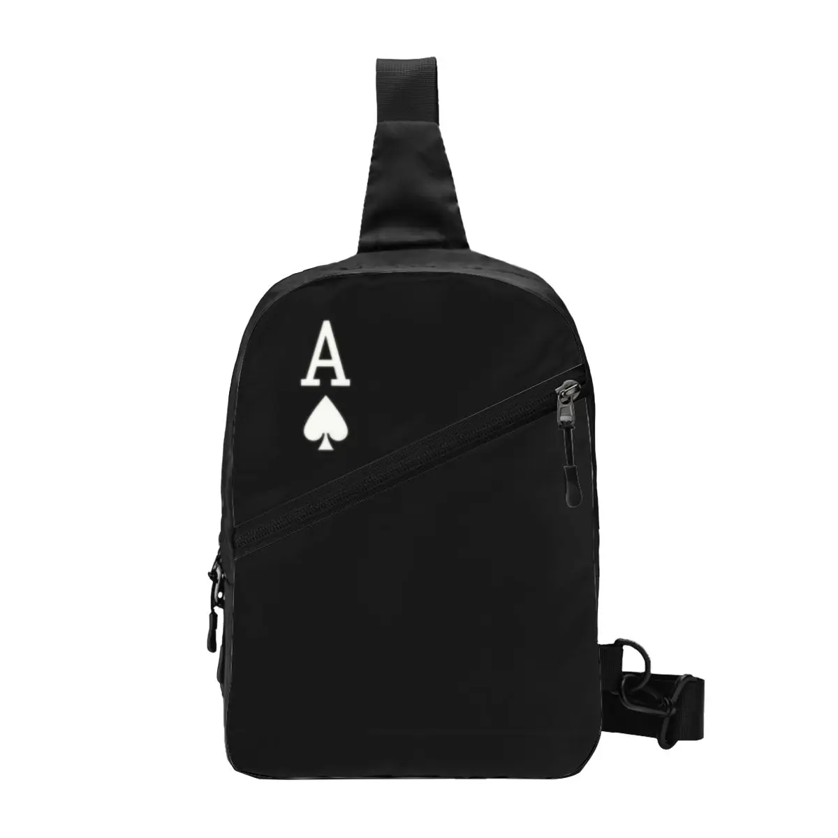 

Custom Ace Of Spades Poker Sling Bags for Men Fashion Card Game Players Shoulder Crossbody Chest Backpack Travel Hiking Daypack