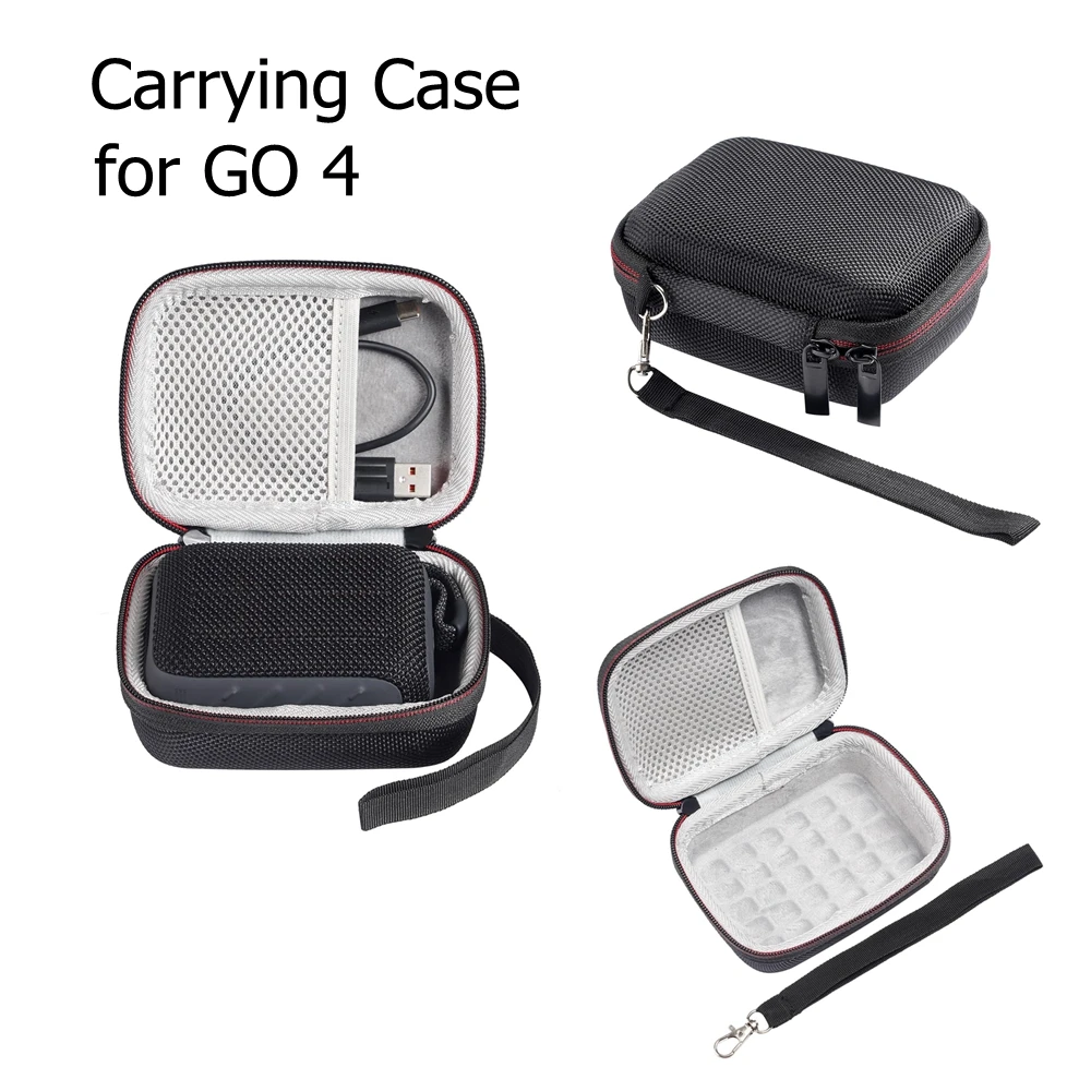 Estuche rígido negro para JBL GO 4, estuche de transporte impermeable para altavoz JBL GO 4, funda protectora portátil, bolsa de almacenamiento, accesorios