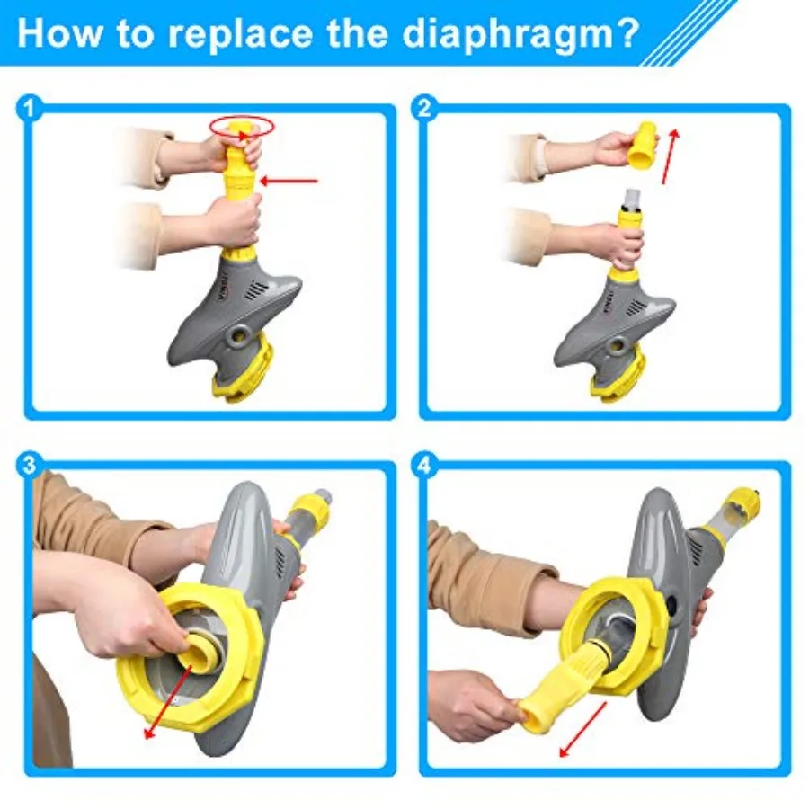 2024 Aggiornamento VINGLI Aspirapolvere per piscina Spazzatrice automatica Aspirapolvere raccapricciante per piscina in grigio con efficienza di pulizia avanzata