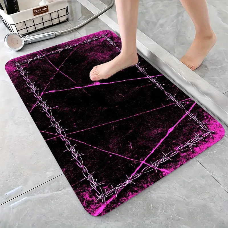 1 Piece Pink Barbed Wire Textured Carpet, Soft and Comfortable, All-Season, Light and Easy to Care, Home Decor, Living Room Decor, Bedroom Decor, Office Decor, Autumn, Winter