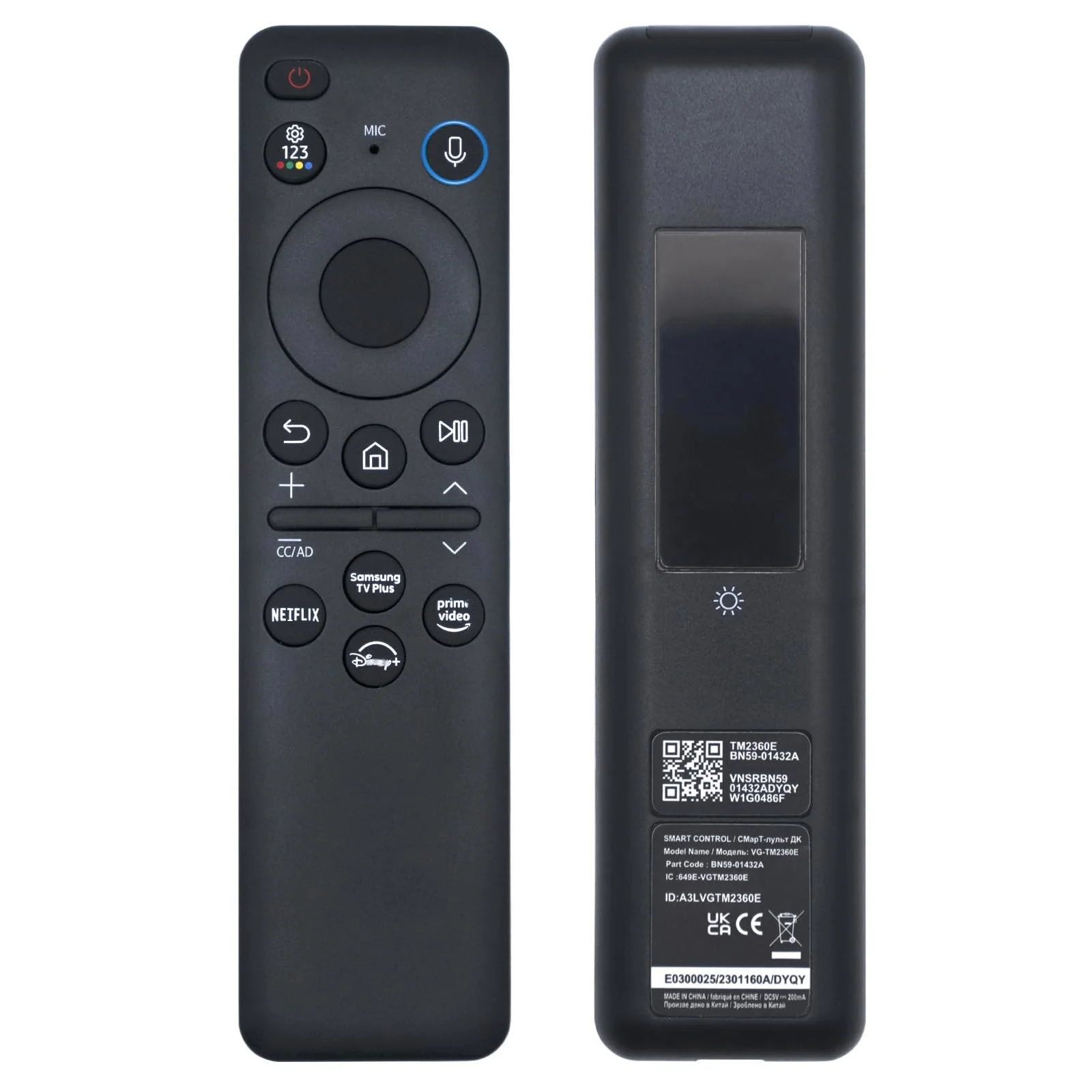 BN59-01432A TM2360E Akumulatorowy pilot głosowy do telewizorów Samsung Smart TV, zamiennik wszystkich pilotów Samsung TV z 2021–2025 z funkcją słuchawki. — zdjęcie produktu 7