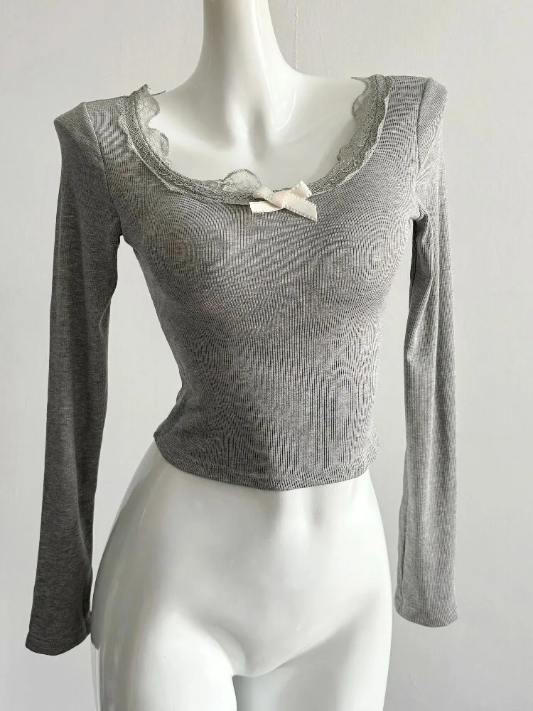 بلوزة طويلة من الدانتيل بلون نقي للنساء للخريف مع قلنسوة رفيعة عادية Sle مادة أخرى 00% طويلة بقلنسوة