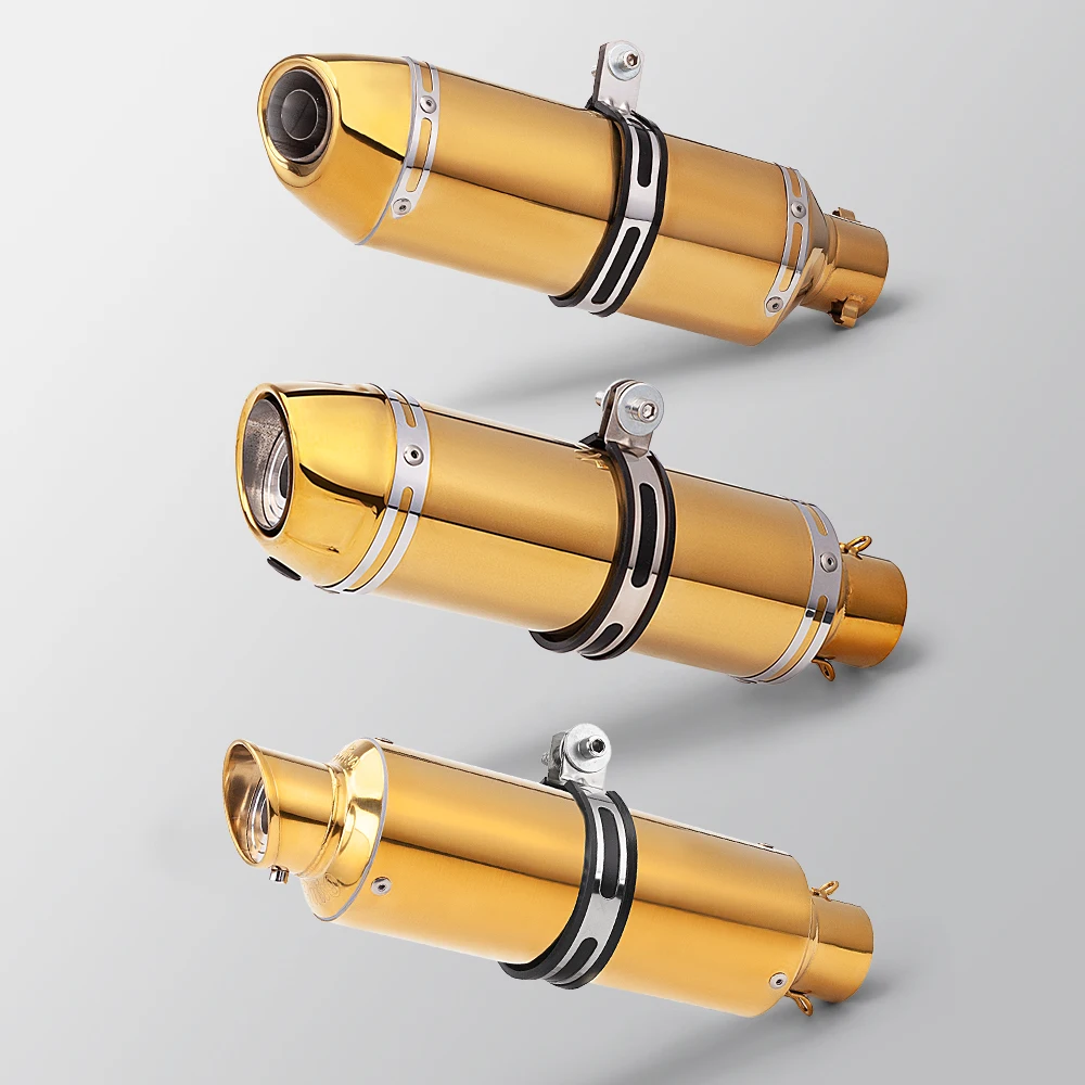 Universal 51 MM Special Gold Style Tail Escape Muffler for CBR250 CB750 CBR650 MT07 ZX6R 450SR QJ800 F800GS