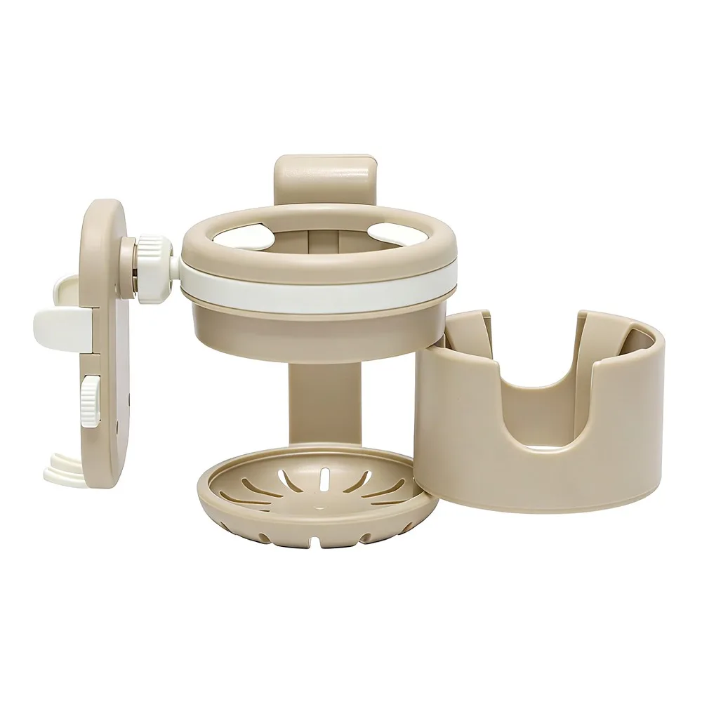 3 in 1 Design Baby Stroller Cup Holder 360° Rotation Non Slip Cup Holder Multi Function Multicolor Water Bottle Tray