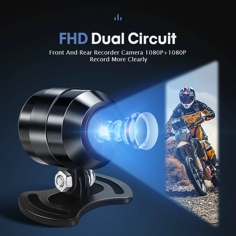 M10 5 Inch Waterproof IPX7 GPS Navigation Dashcam for Cars Wireless Apple Carplay Android Motorcycle Auto Dash Camera IPS Touch view 5