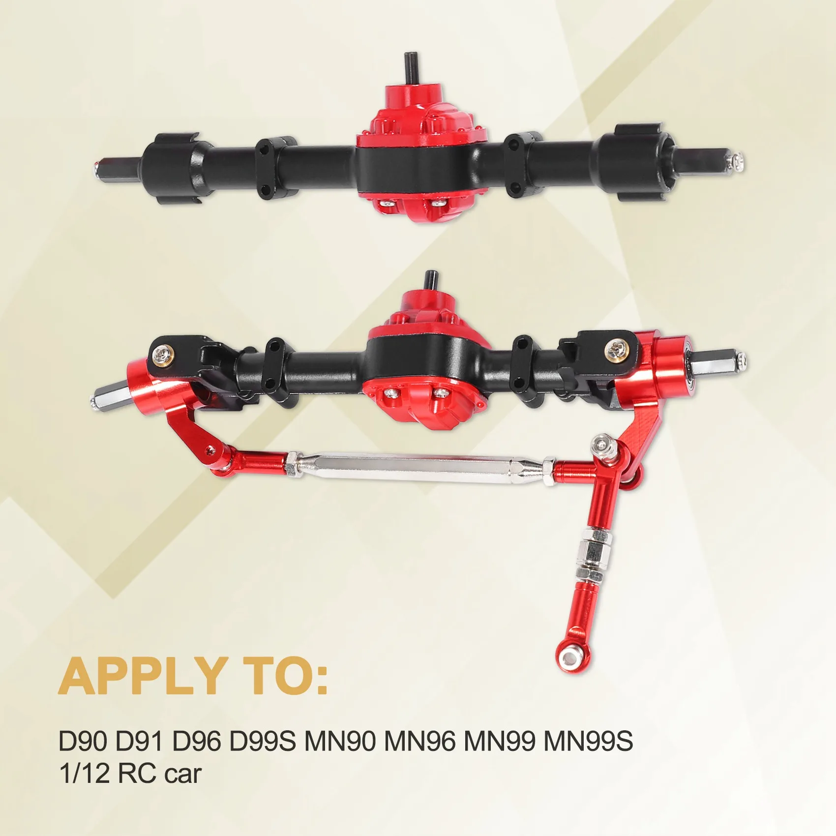 

AS96-RC Car Front & Rear Complete Axle For MN D90 D91 D96 D99S MN90 MN96 MN99 MN99S 1/12 RC Car Upgrade Parts